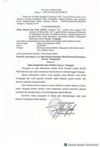 RELAAS PANGGILAN GHAIB Nomor 194/Pdt.G/2025/PA.MORTВ.